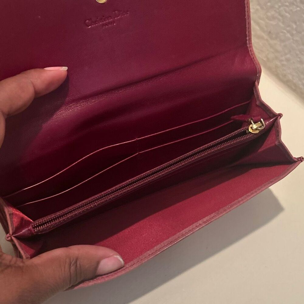 Christian Dior Long Wallet Mauve Pink All Over Logo Print Card Holder Luxury - Picture 6 of 10
